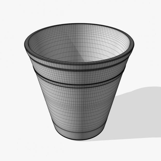 Fancy Pot Low-poly 3D model_5
