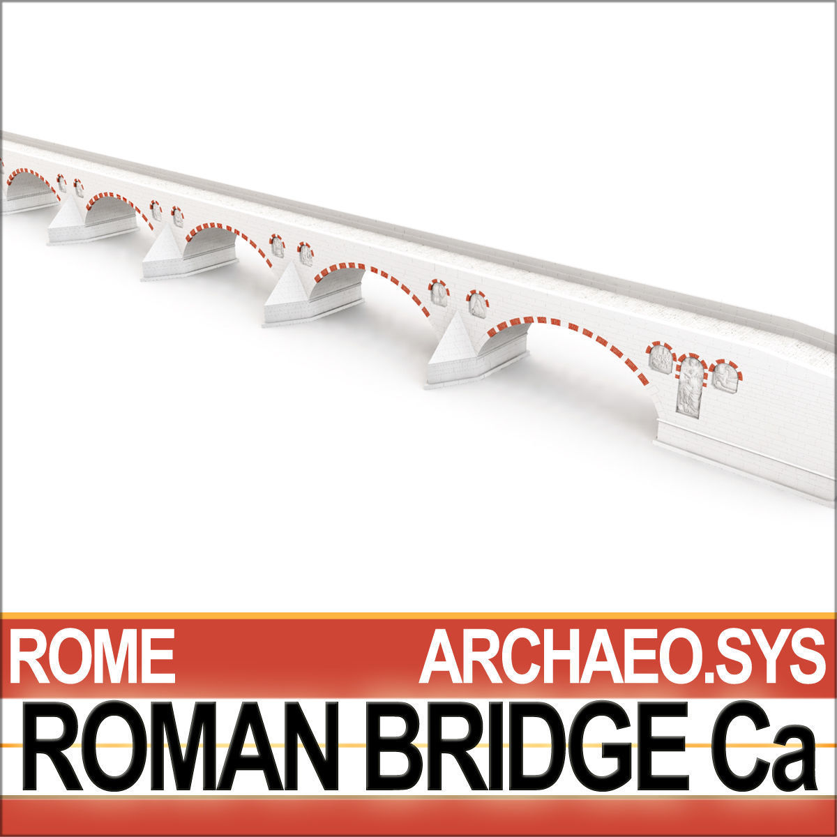 Roman Bridge Ca 3D model_5