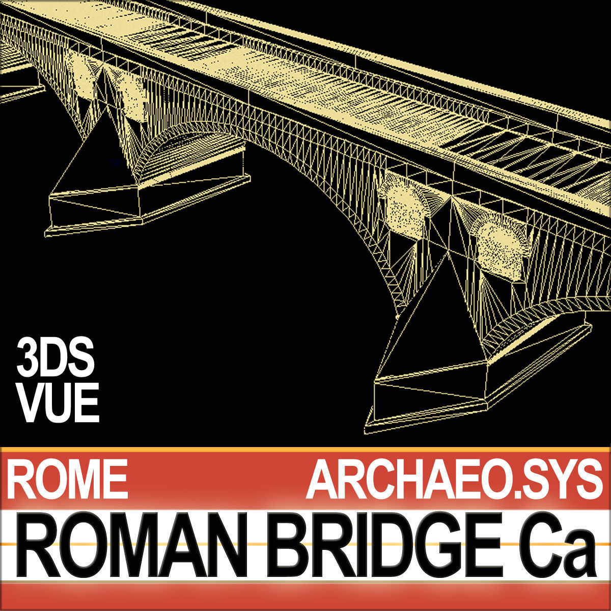 Roman Bridge Ca 3D model_12