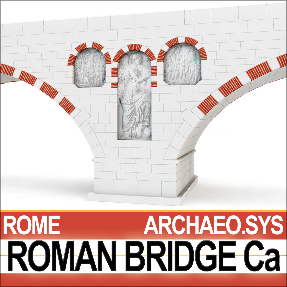 Roman Bridge Ca 3D model_9