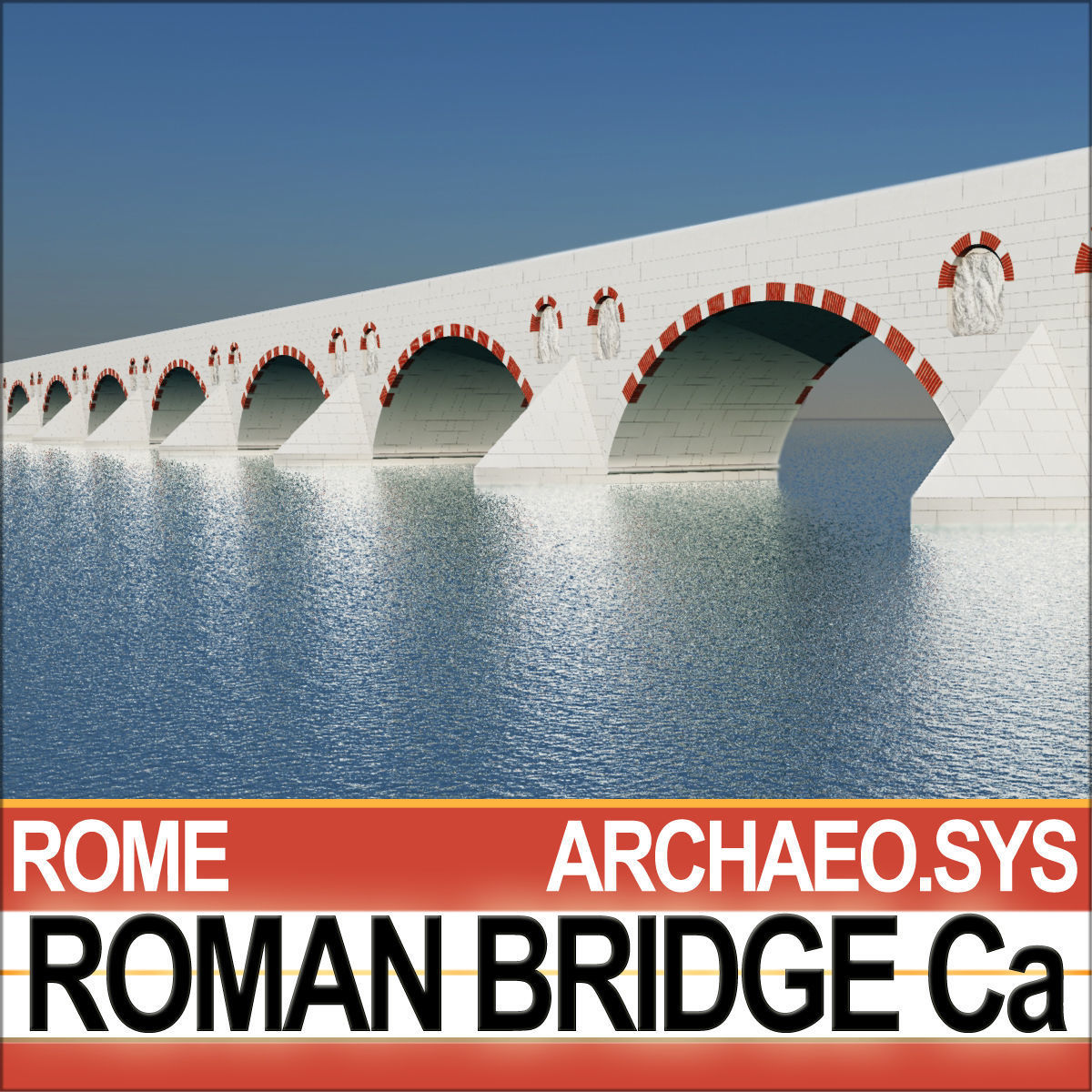 Roman Bridge Ca 3D model_1