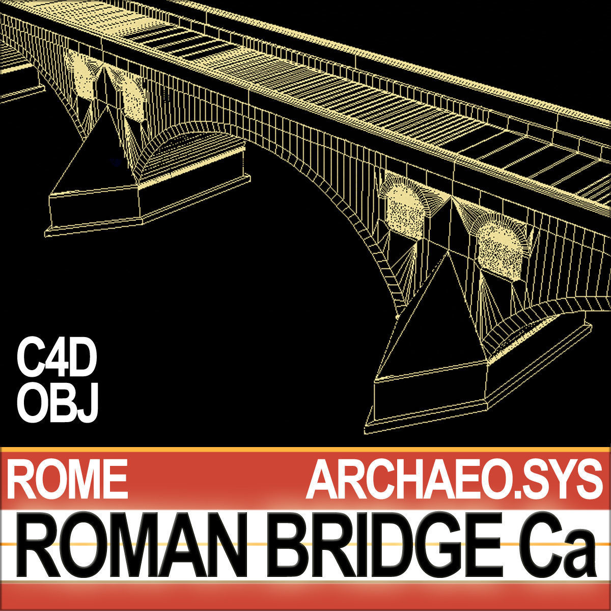 Roman Bridge Ca 3D model_11