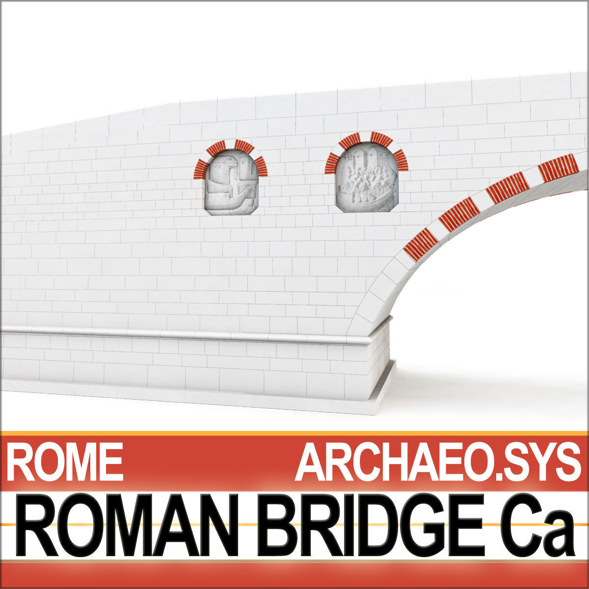 Roman Bridge Ca 3D model_6