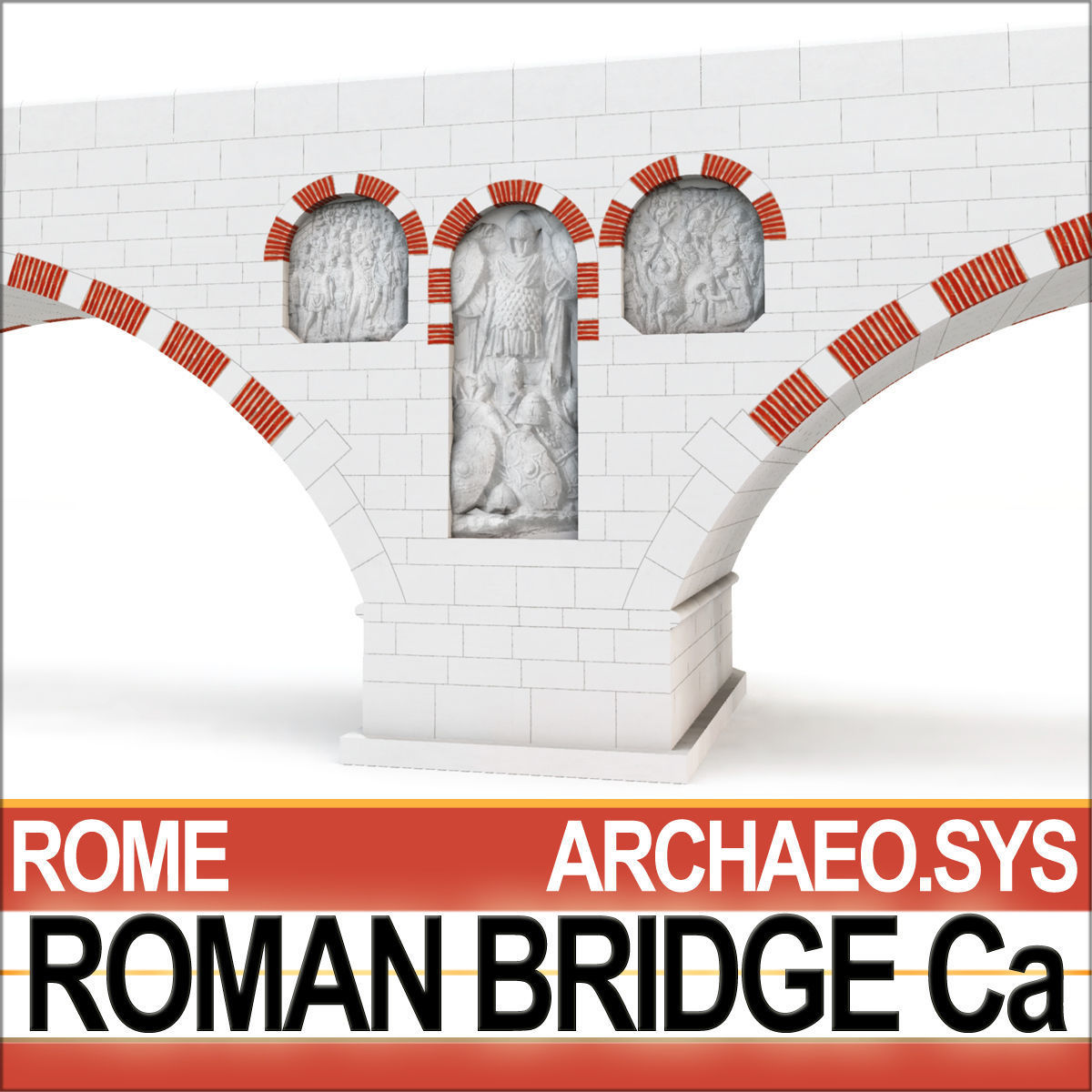 Roman Bridge Ca 3D model_10