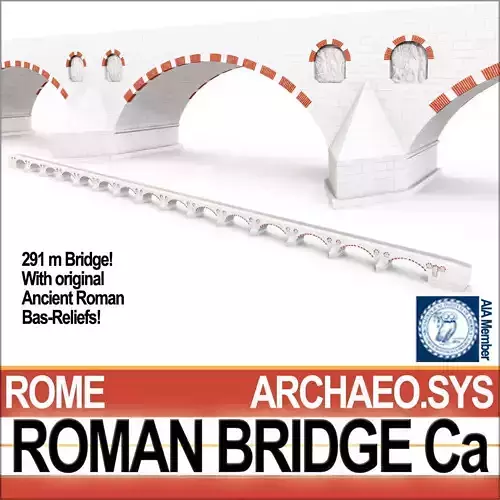 Roman Bridge Ca 3D model