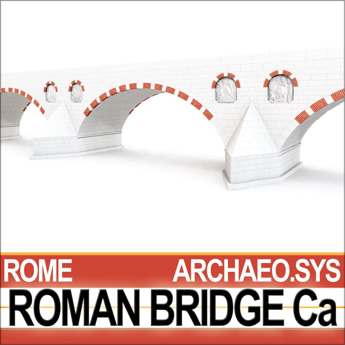 Roman Bridge Ca 3D model_4