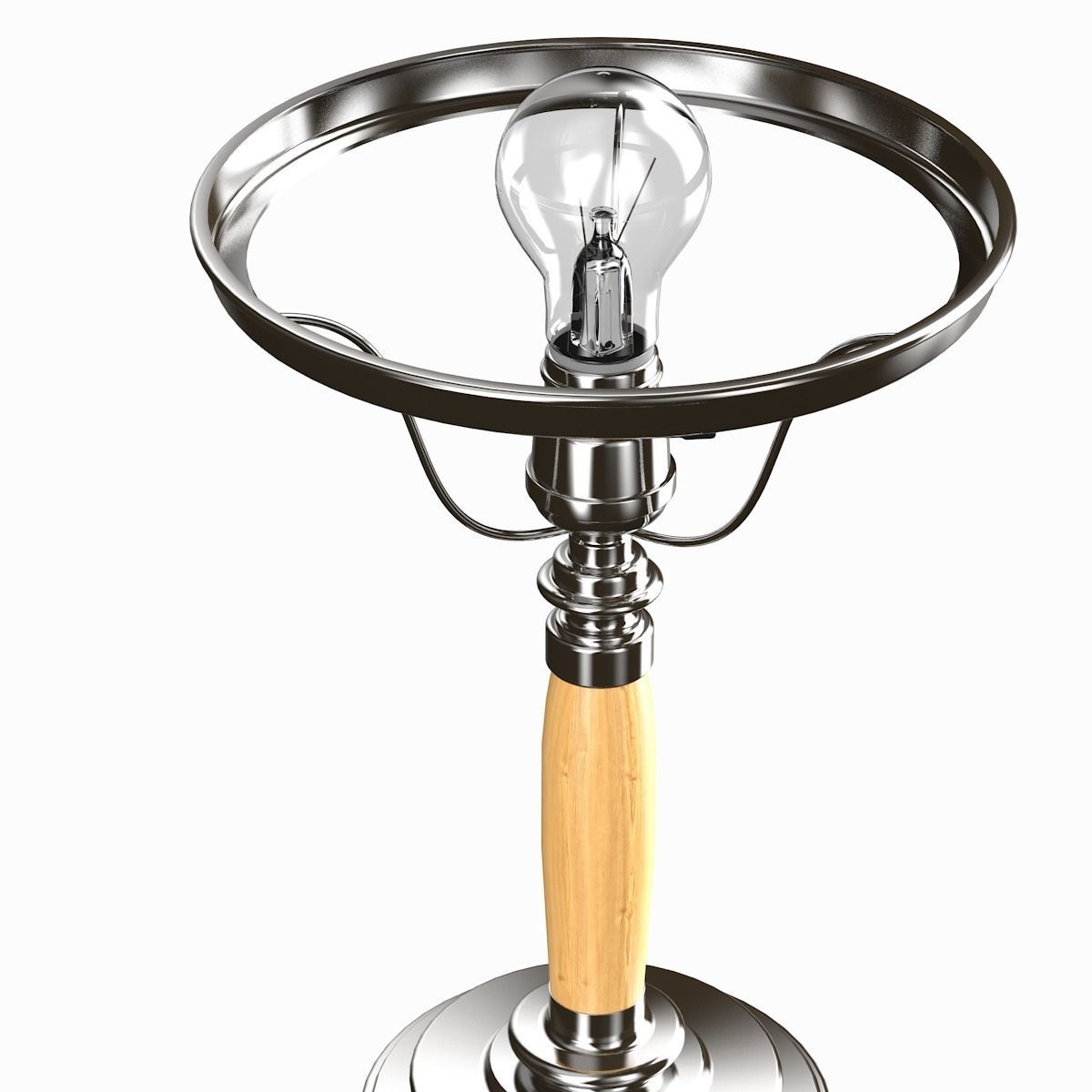 Table lamp with bowl shade 3D model_1