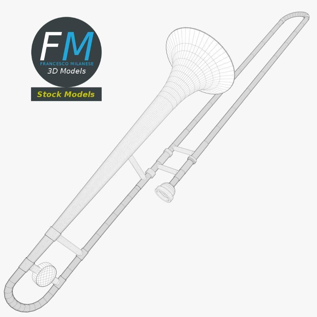 Trombone 3D model_8