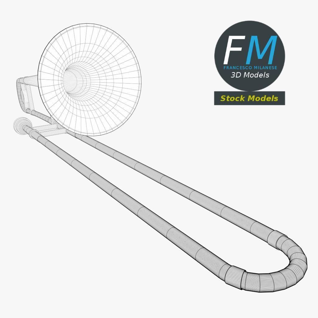 Trombone 3D model_7