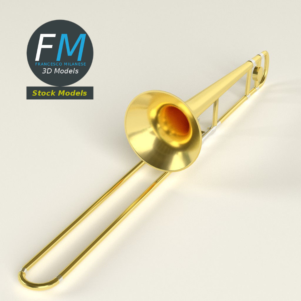 Trombone 3D model_2