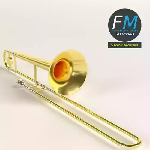 Trombone 3D model Trombone 3D model