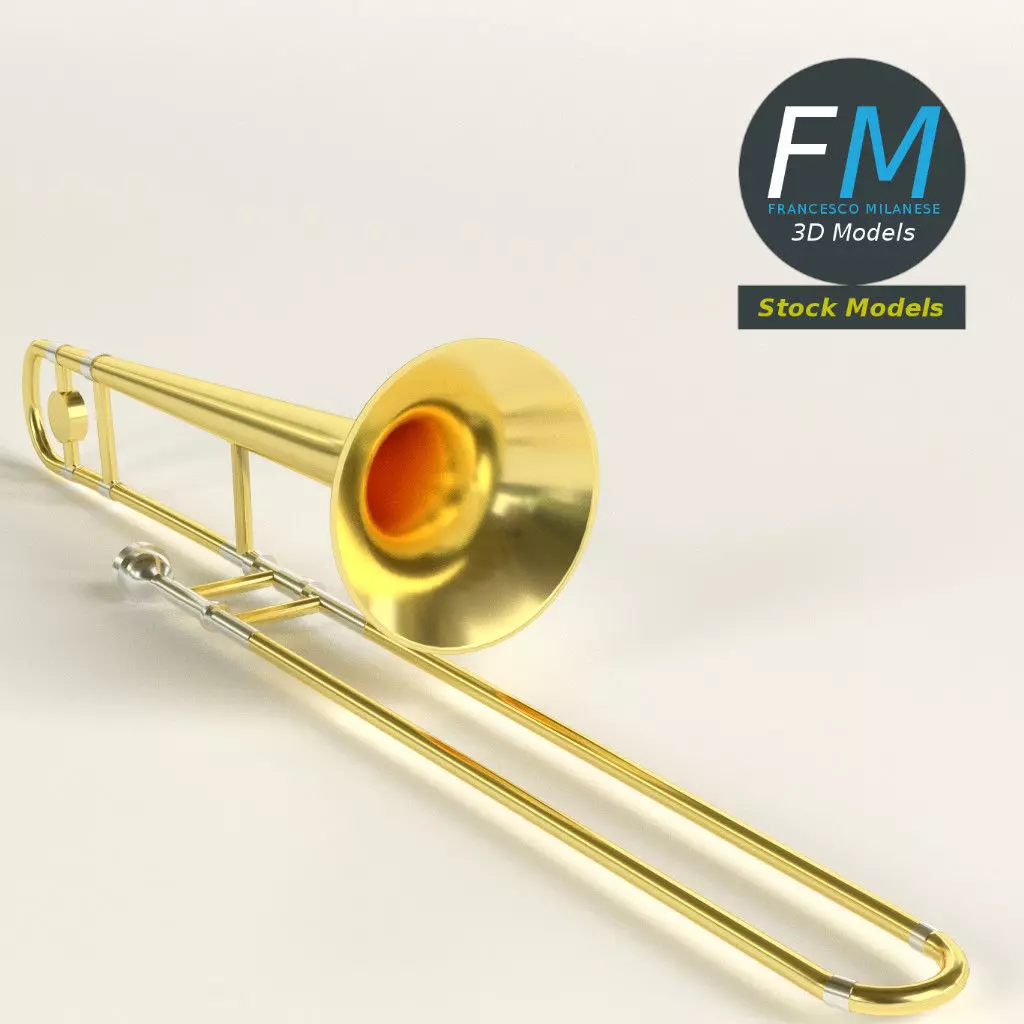 Trombone 3D model_0