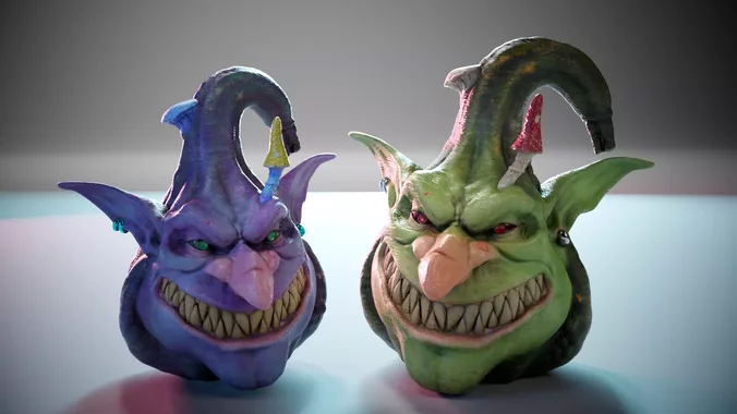 Goblin Pumpkin - Halloween Decor