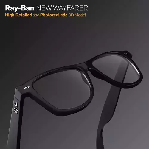 Ray-Ban New Wayfarer glasses 3D model