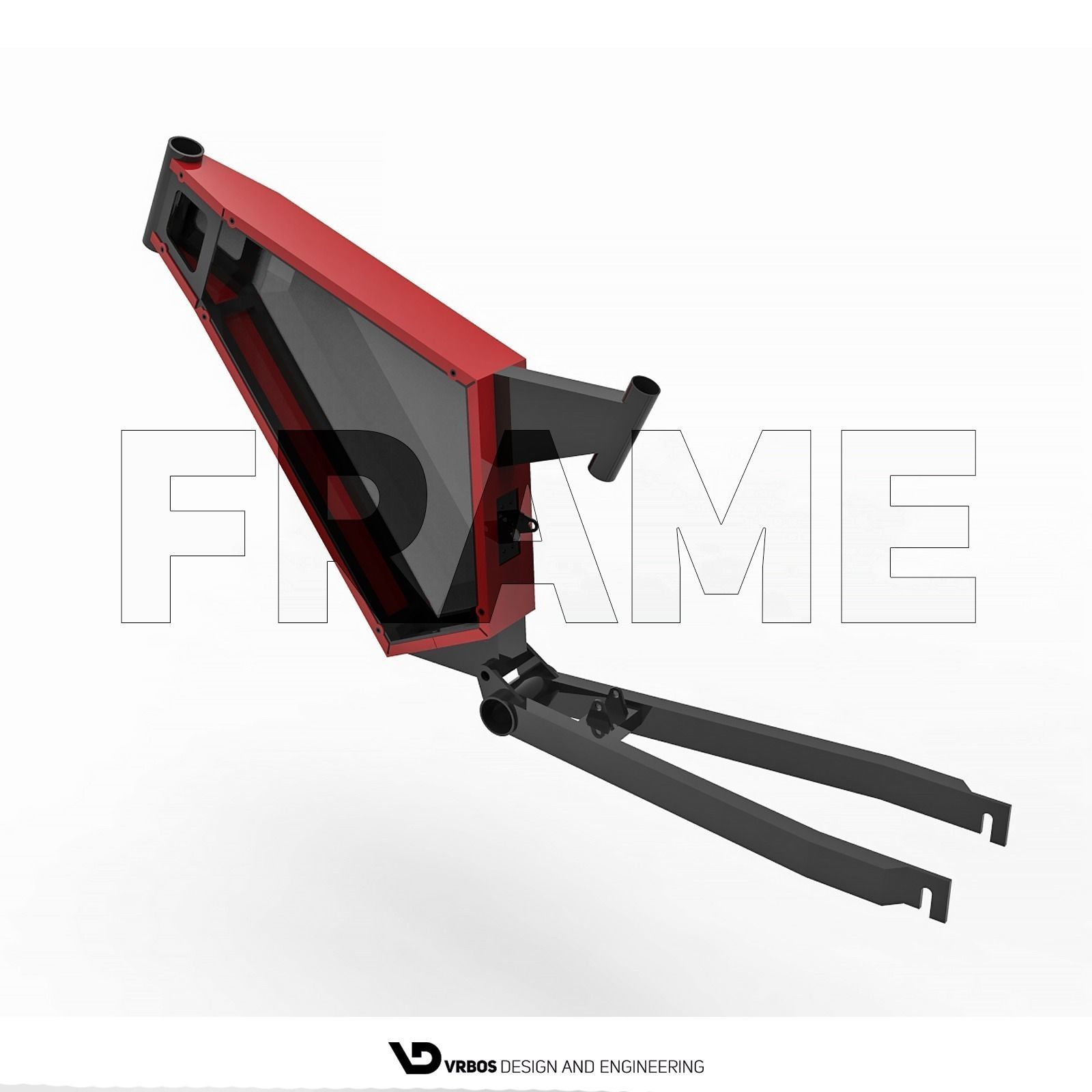 Electrical Bicycle Frame 3D model_0