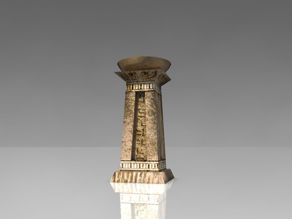 Ancient Egyptian brazier Low-poly 3D model_1