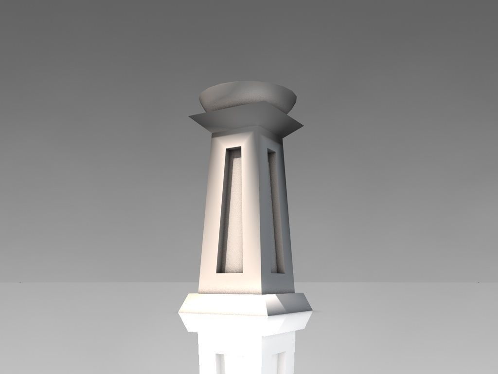 Ancient Egyptian brazier Low-poly 3D model_6