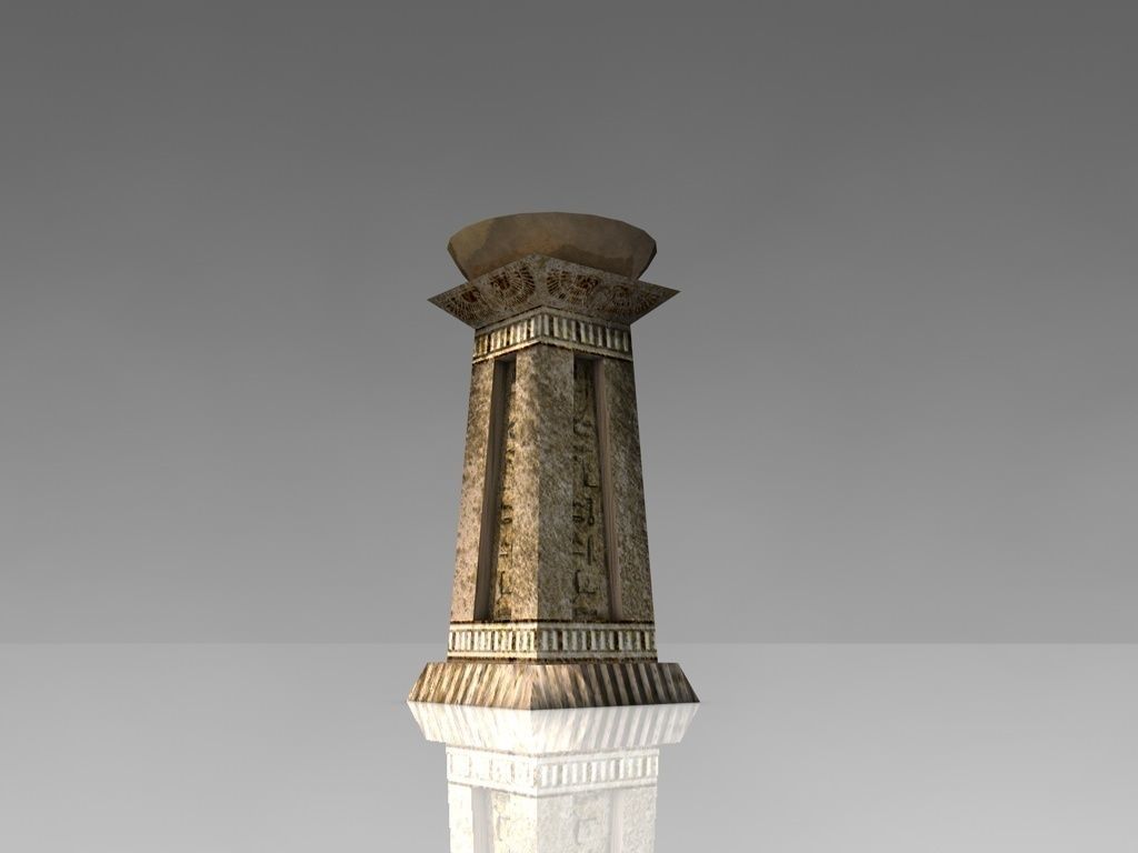 Ancient Egyptian brazier Low-poly 3D model_2