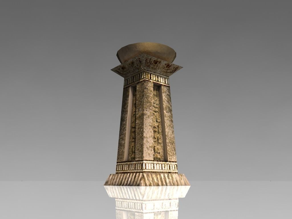 Ancient Egyptian brazier Low-poly 3D model_4