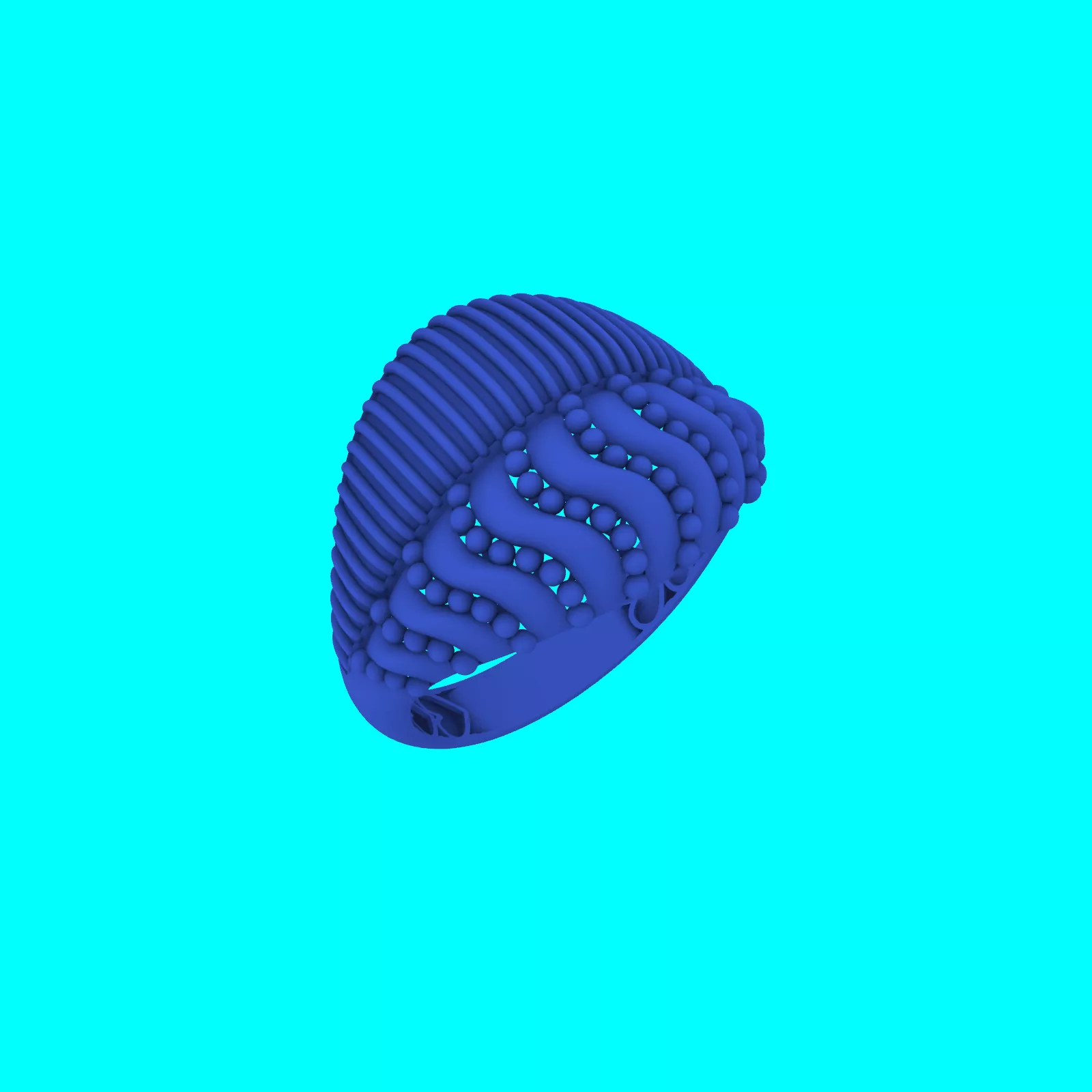 Turkish Ring 3D Model Distinctive Traditional Jewelry 3D print model