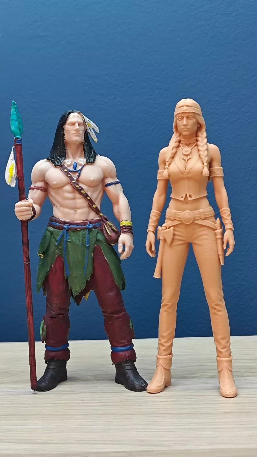 Native American Characters Duo 3D print model