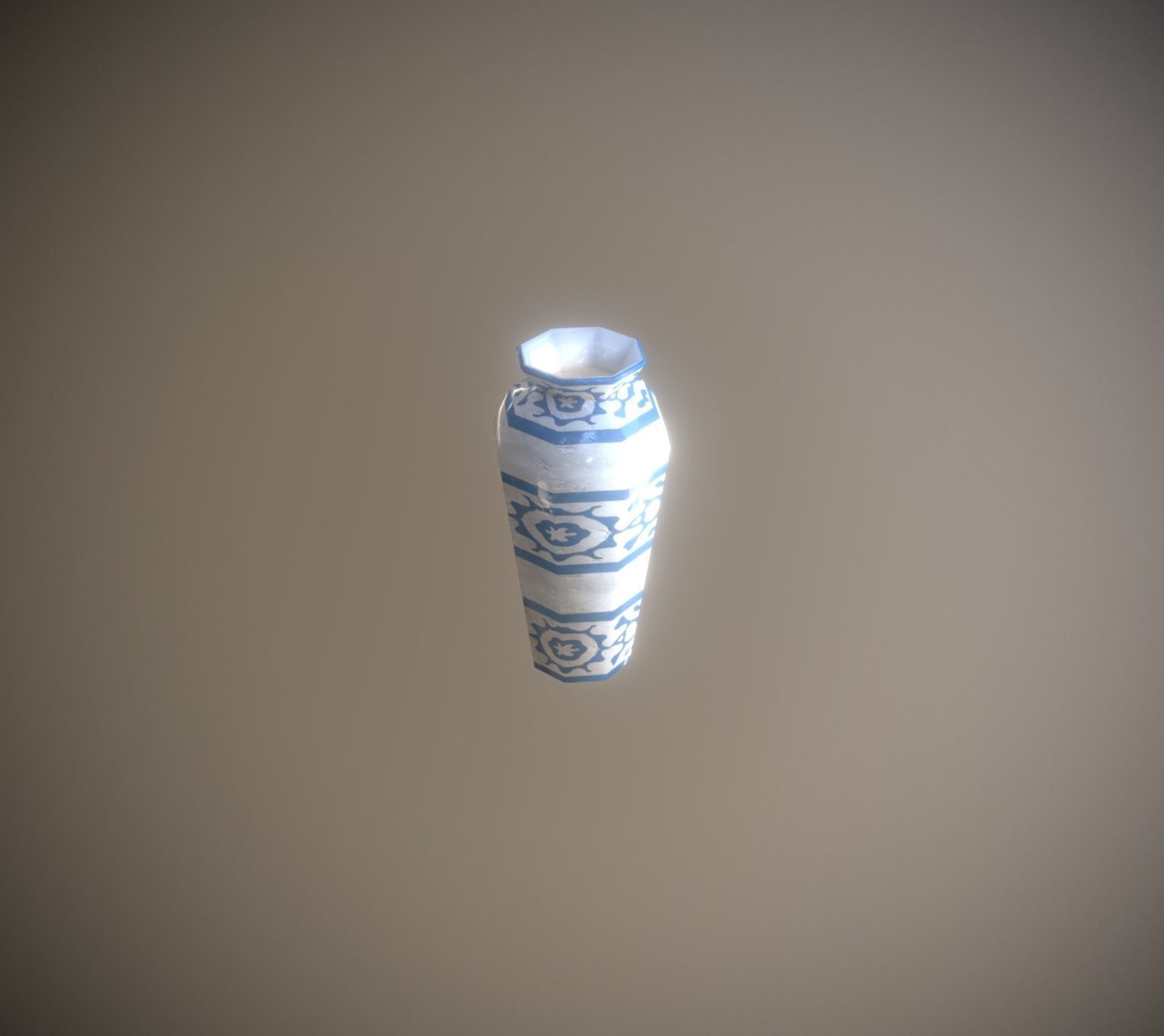 Small Porcelain Vase low-poly game ready Low-poly 3D model_3