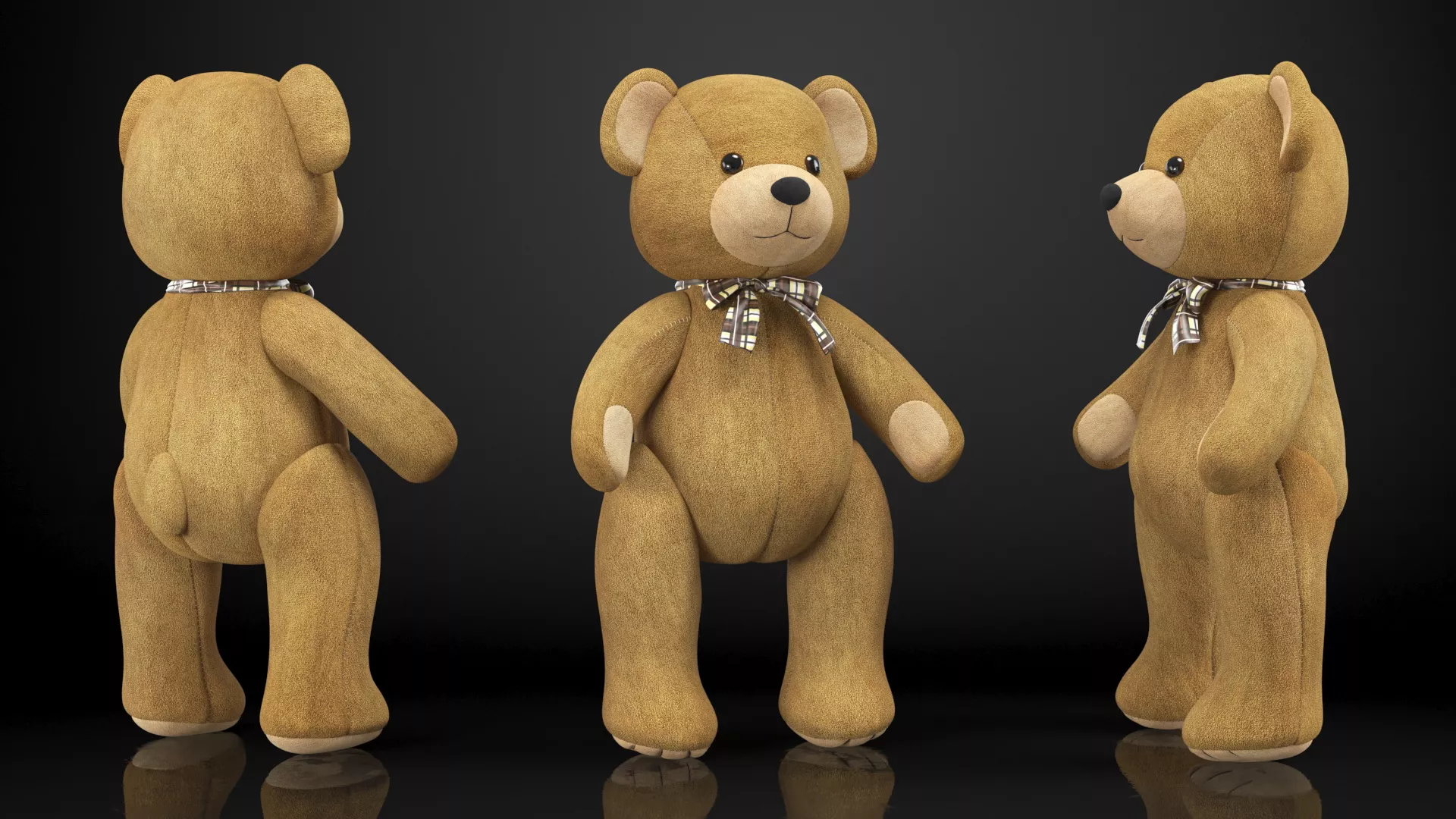 Teddy Bear Rigged for Cinema 4D 3D model