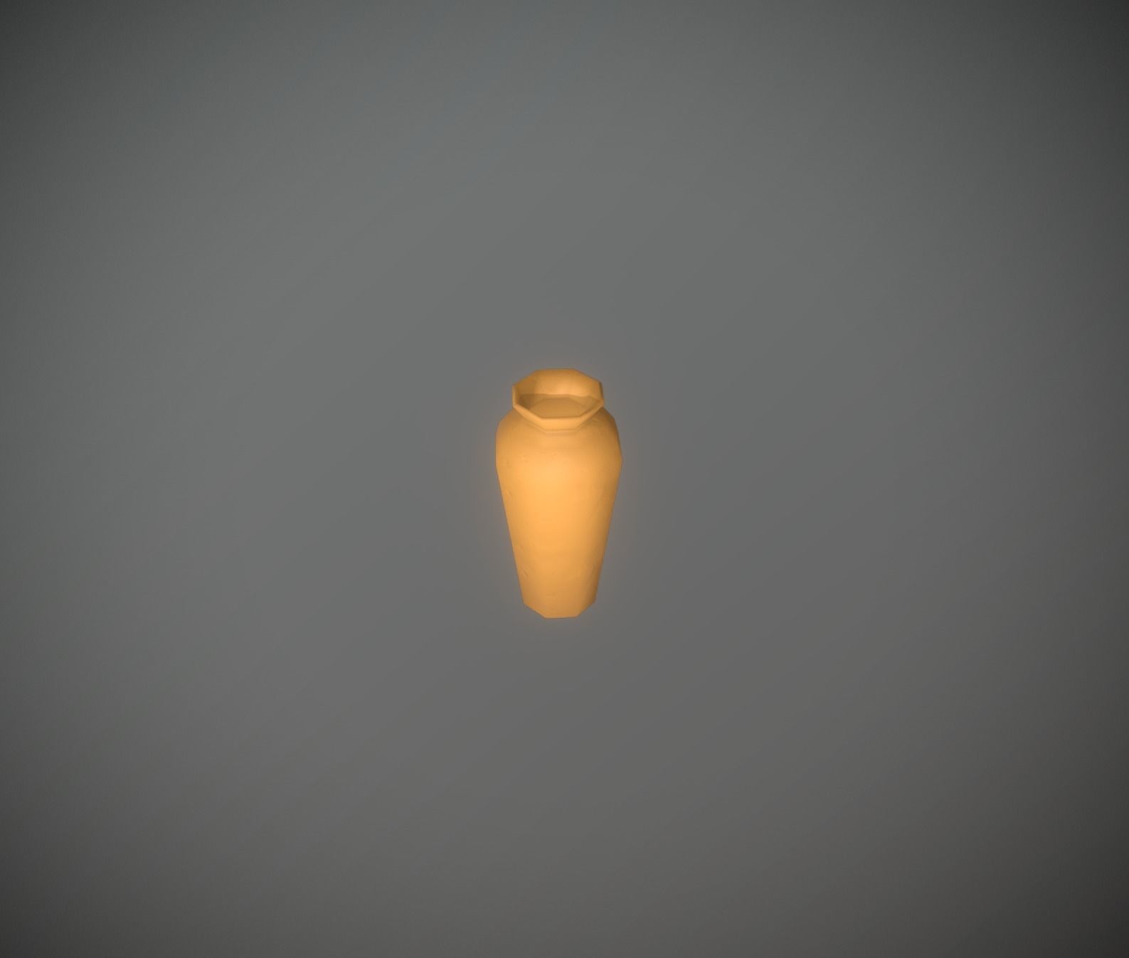 Small Clay Vase low-poly game ready Low-poly 3D model_2