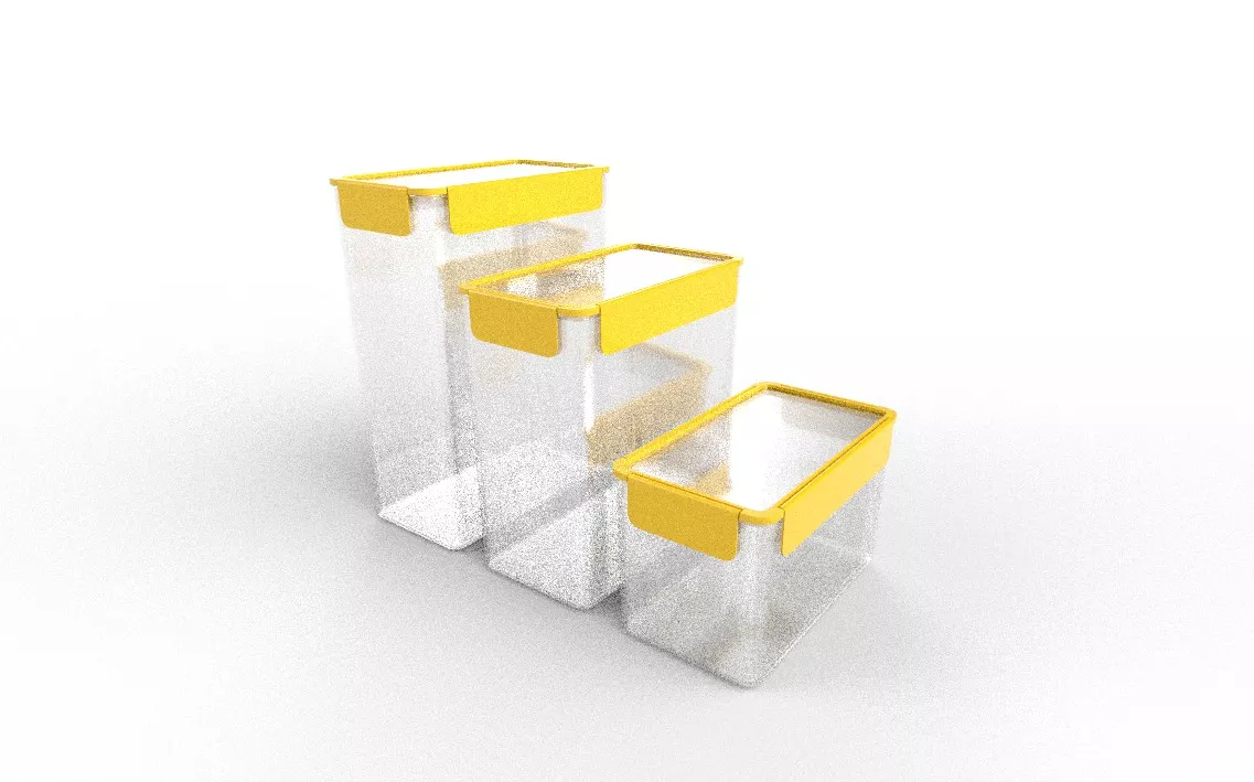 Food Storage Containers M07 Low-poly 3D model