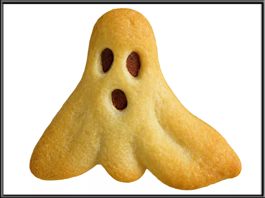 Cute Halloween Ghost Cookie Low-poly 3D model
