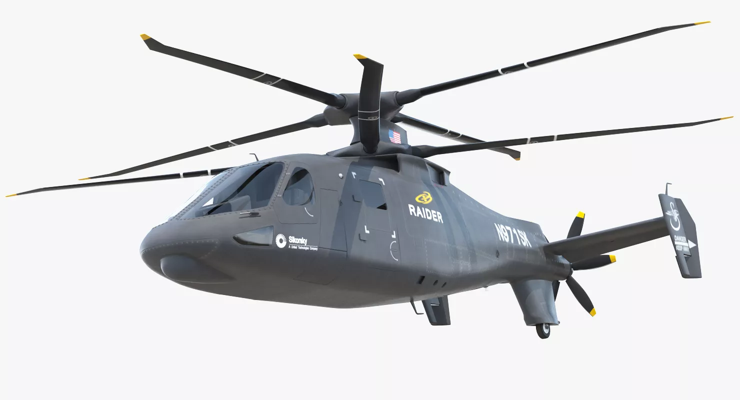 Sikorsky S97 Raider Rigged 3D model
