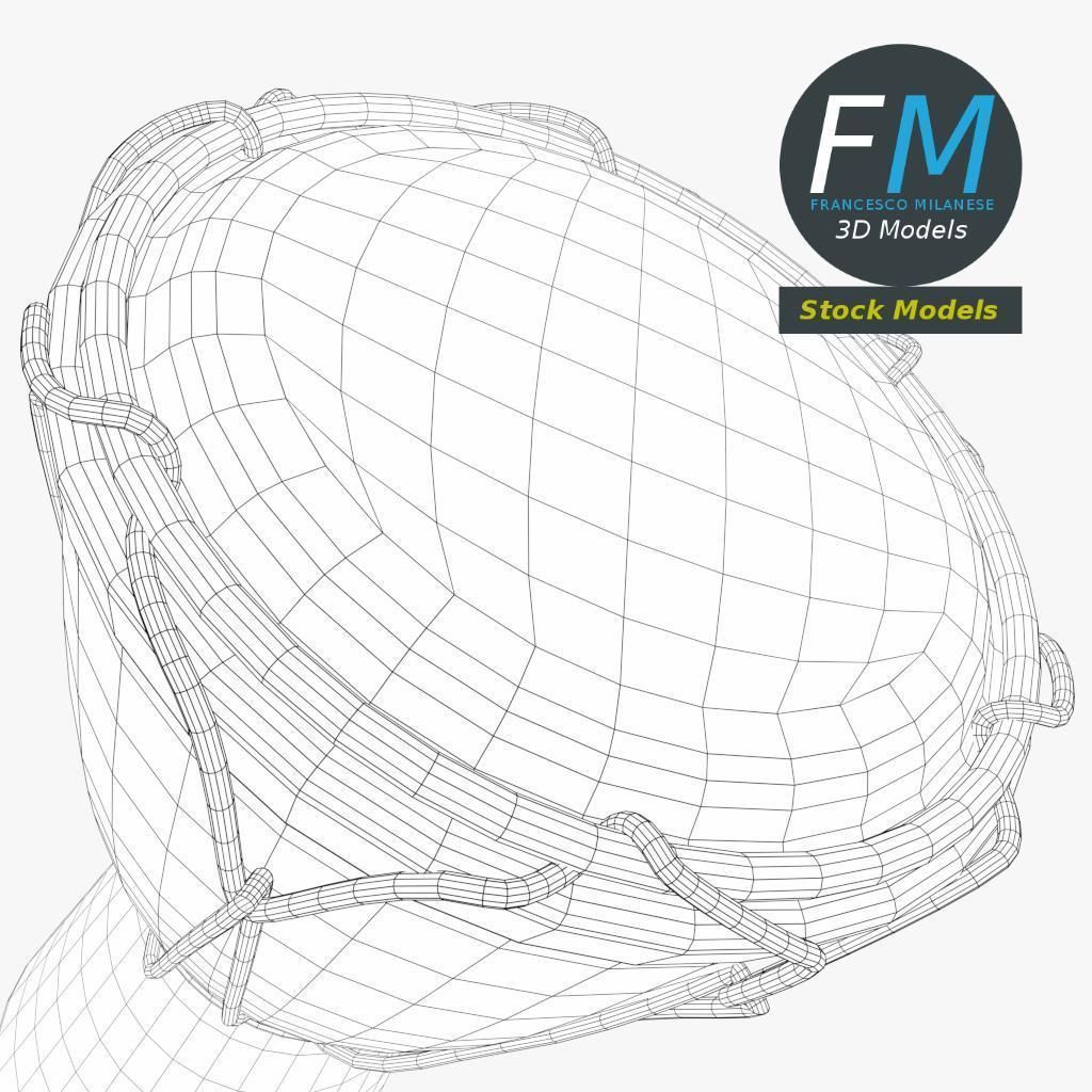 Djembe bongo drum 3D model_8