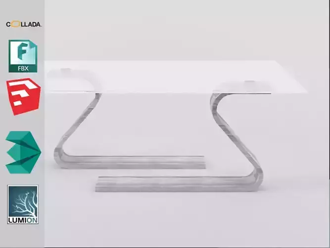 modern table Free low-poly 3D model