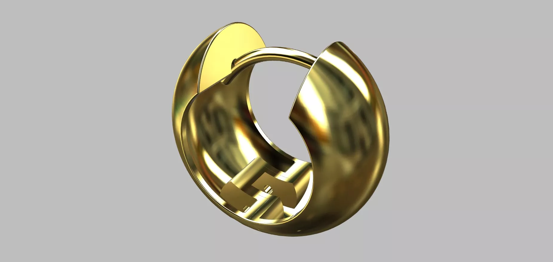 Smooth Hoop Earring 3D print model