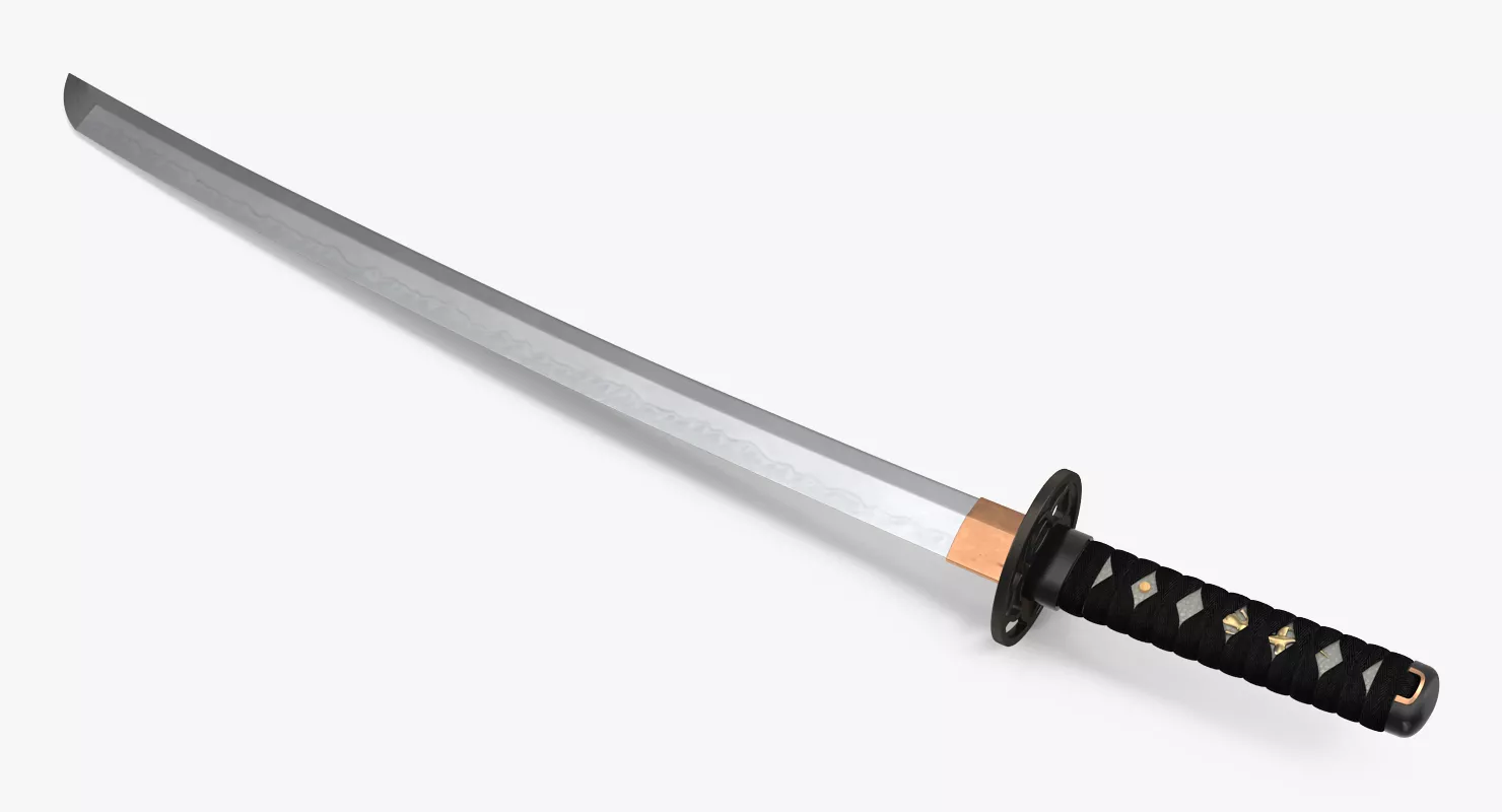 Japanese Short Sword Wakizashi 3D model