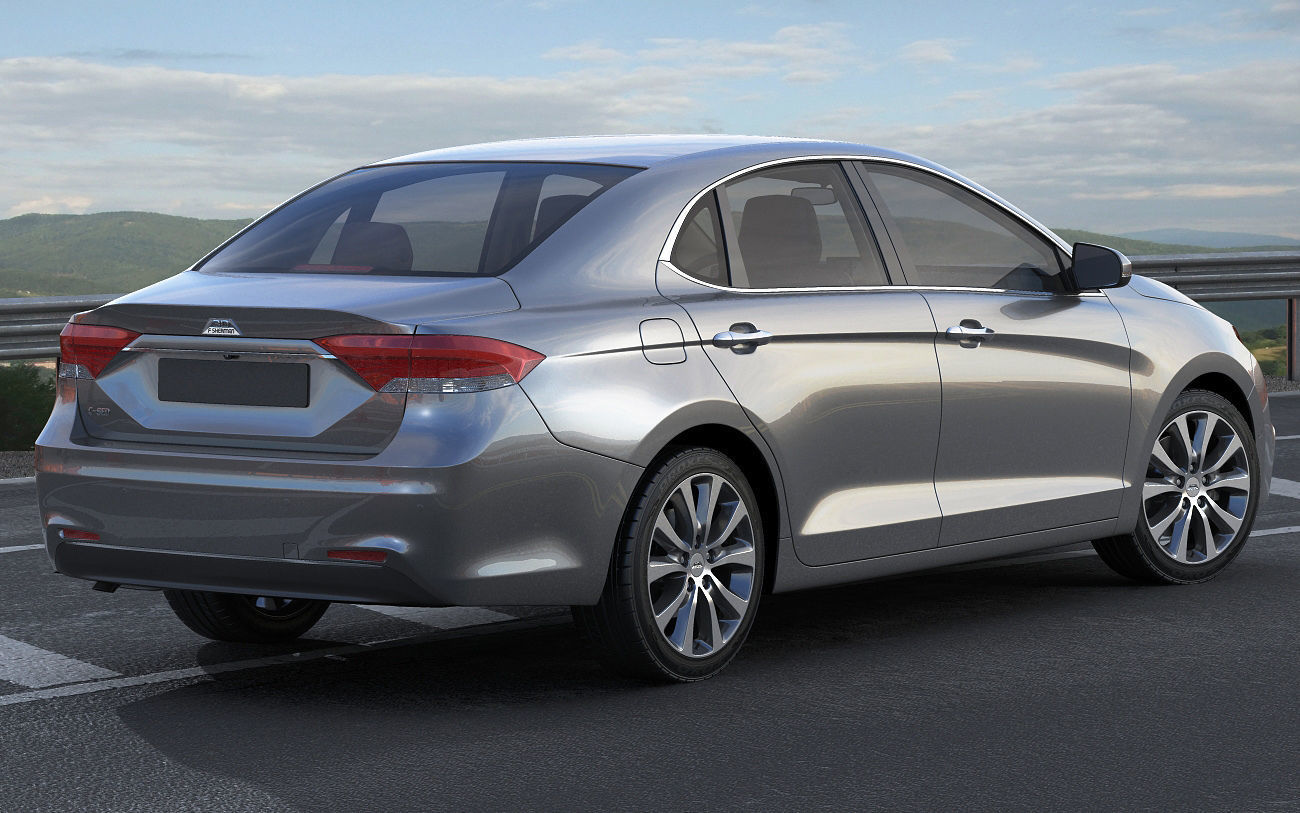 Generic Compact Sedan 3D model_14