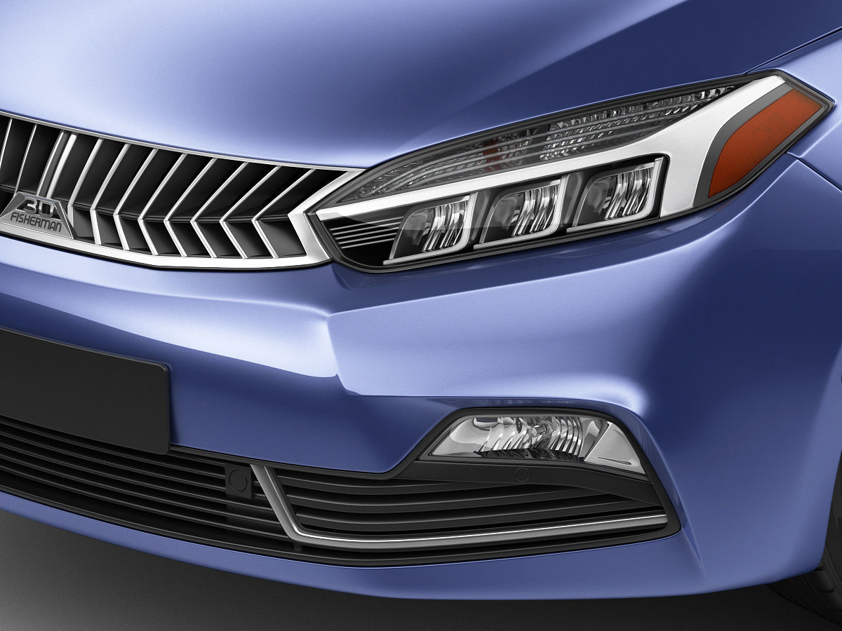 Generic Compact Sedan 3D model_3