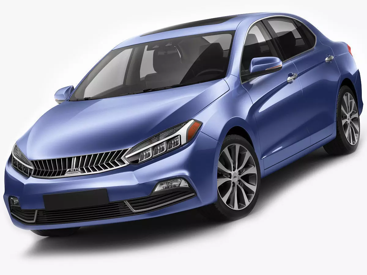 Generic Compact Sedan 3D model_0