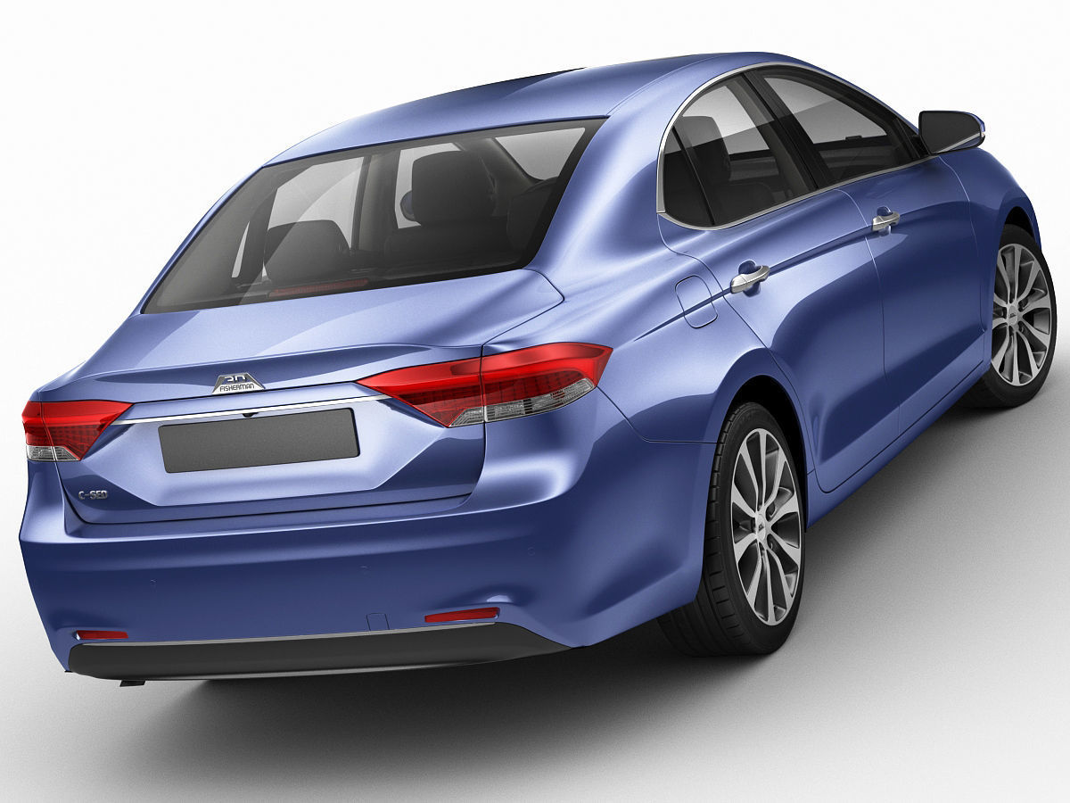 Generic Compact Sedan 3D model_1