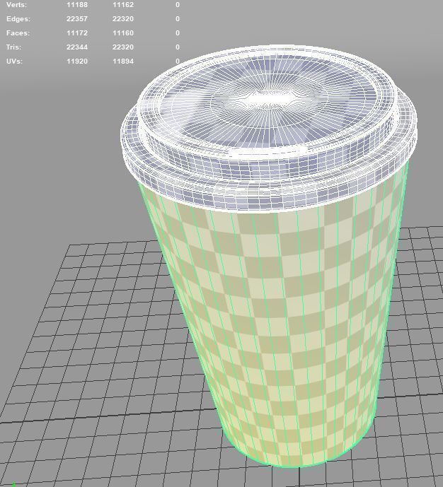 Plain Paper coffee cup 3D model_2