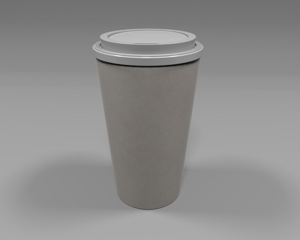 Plain Paper coffee cup 3D model_1