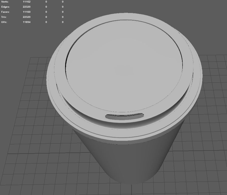 Plain Paper coffee cup 3D model_3