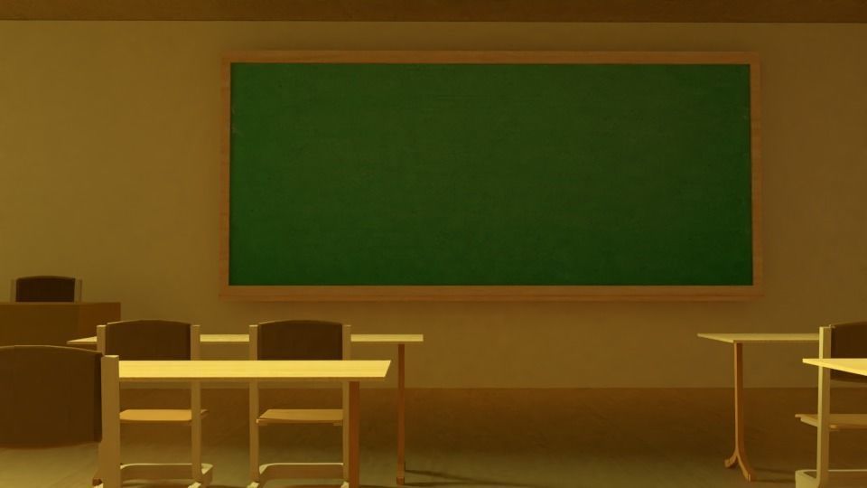 School Classroom 3D model_1