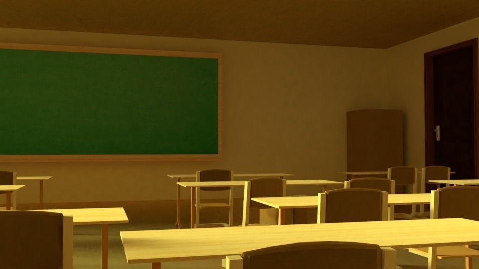 School Classroom 3D model_0