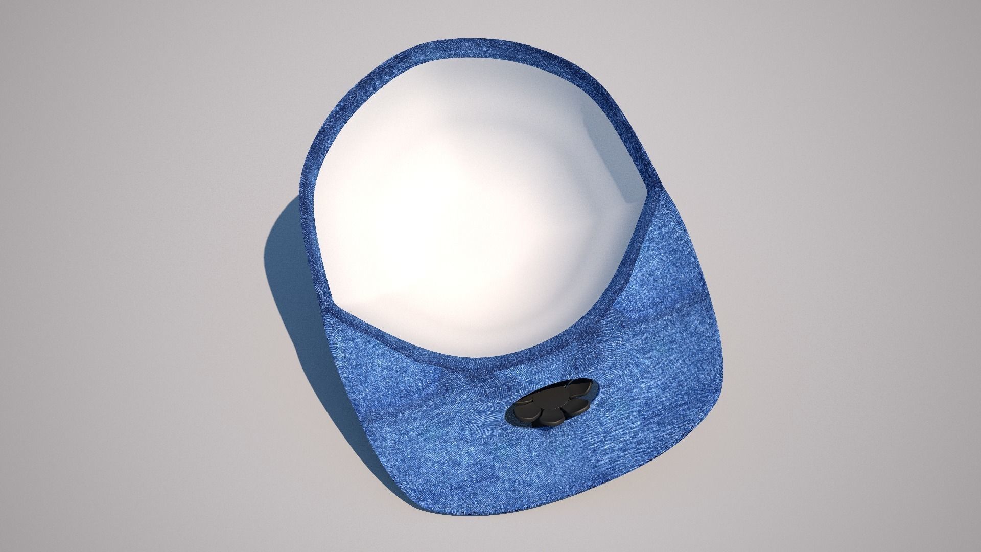 Summer Hat With Fan Low-poly 3D model_3