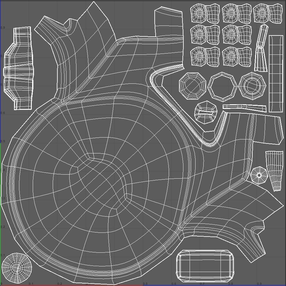 Summer Hat With Fan Low-poly 3D model_8