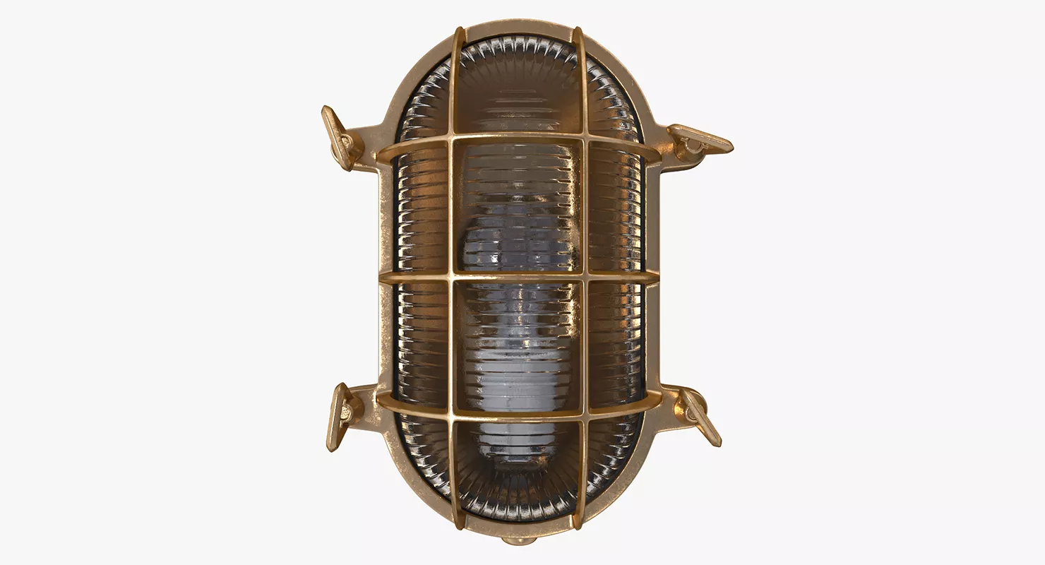 Vintage Bulkhead Light Brown 3D model