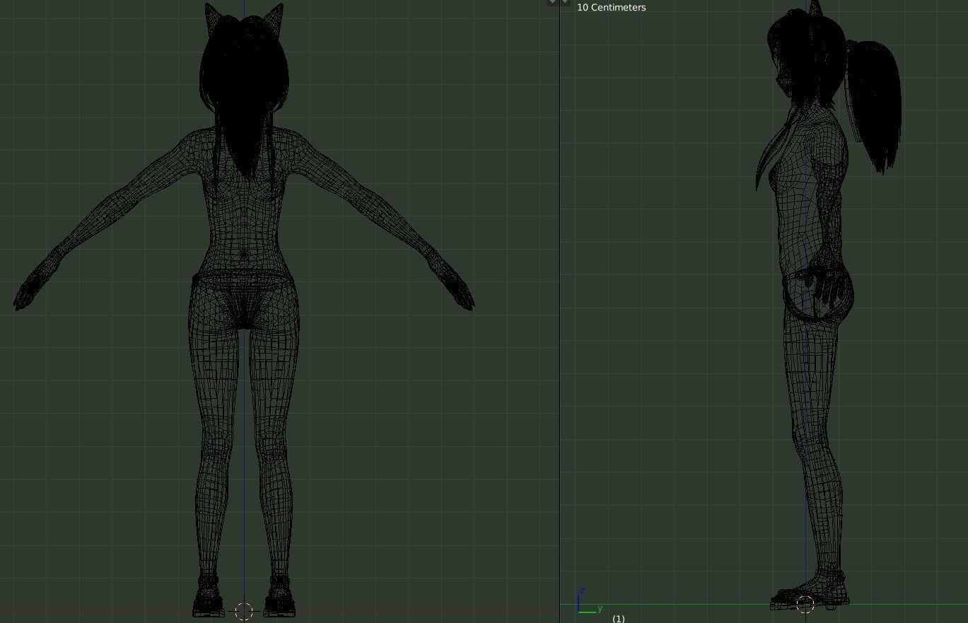 Japanese - AnimeDesign - AnimalMikoGirl 3D model_9