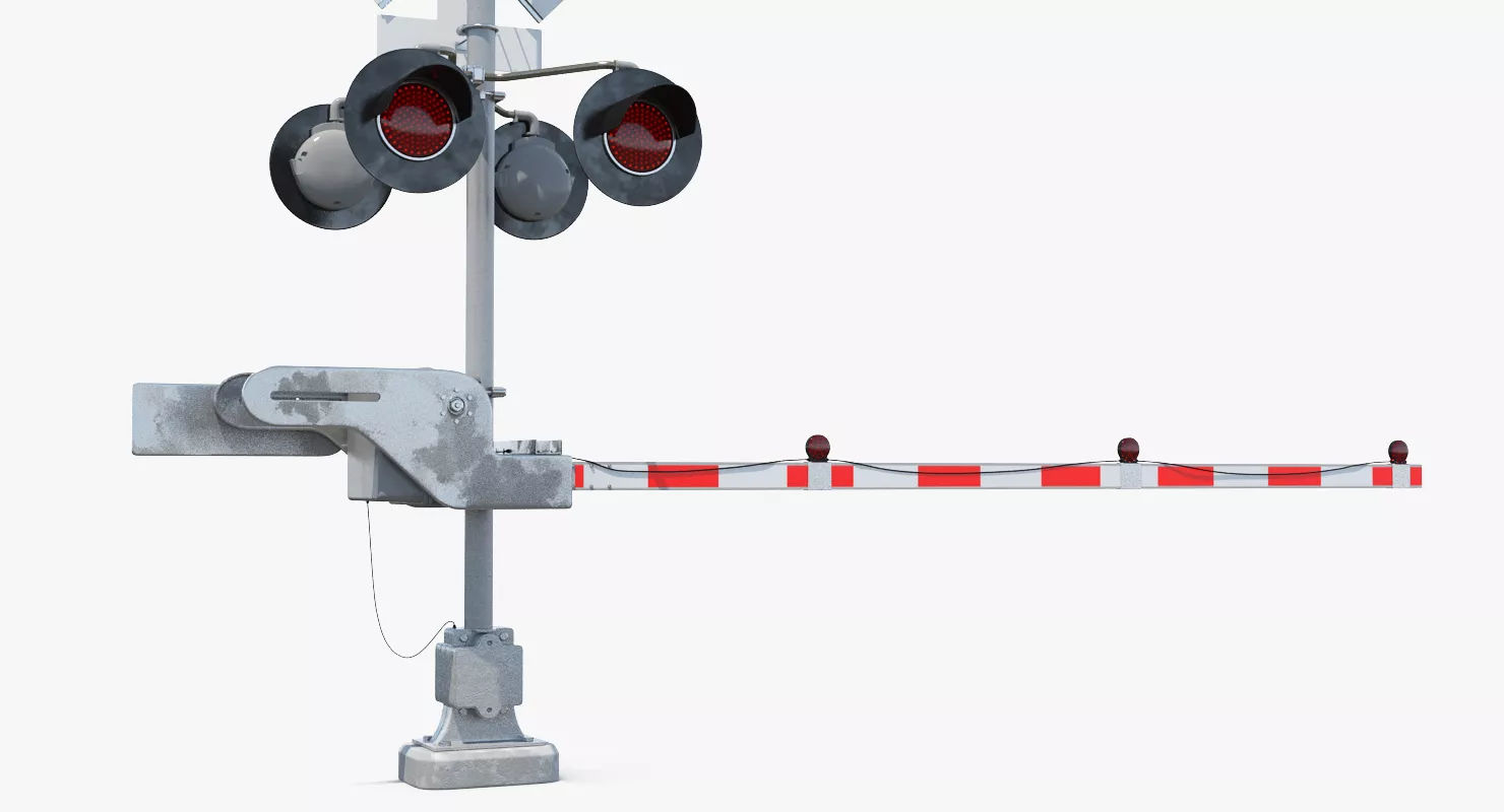 Railroad Crossing Gate 3D model