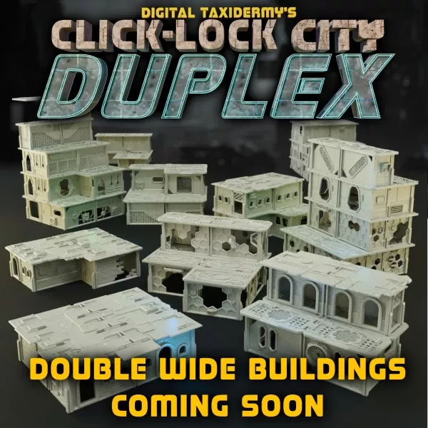 Click Lock City Duplex Modular Sci Fi Terrain STL Set 3D print model